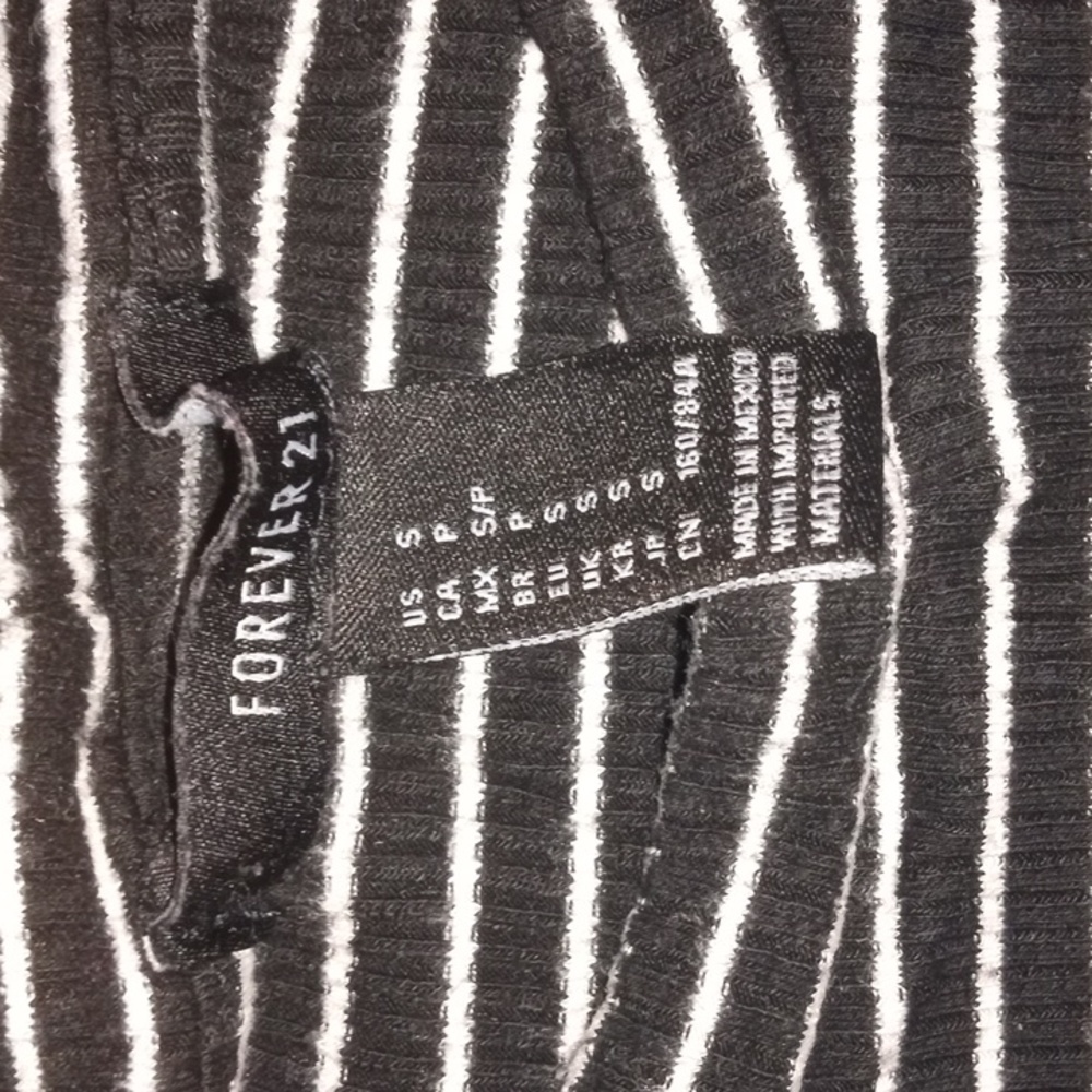 Black with white stripes dress